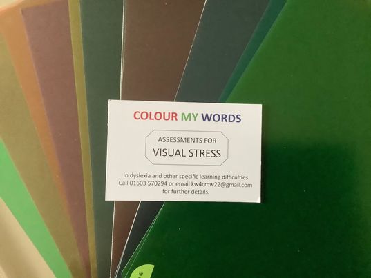 Colour my words business card